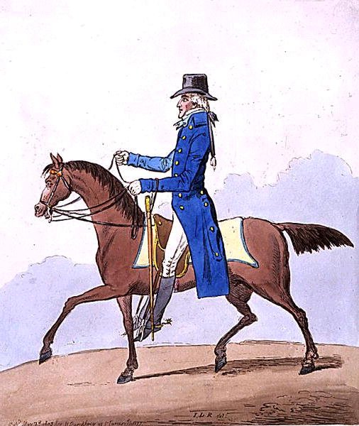 Equestrian Elegance, or A Noble Scot, metamorphosed, published by Hannah Humphrey in 1803 (hand-colored etching) 作者 詹姆斯·吉里
