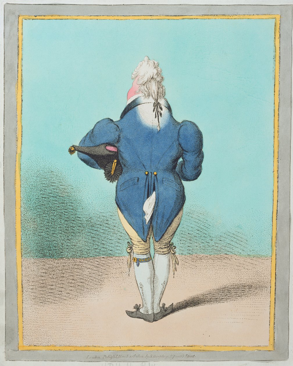 威尔士亲王（1762-1830）由Hannah Humphrey于1802年出版（手工彩色蚀刻） 作者 詹姆斯·吉里