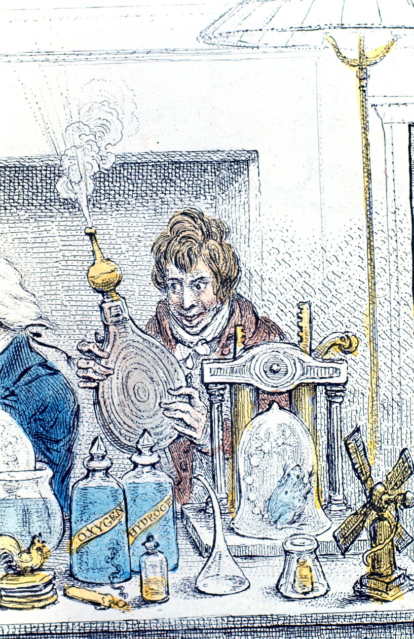汉弗莱·戴维（Humphry Davy），英国化学家和发明家，1802年 作者 詹姆斯·吉里