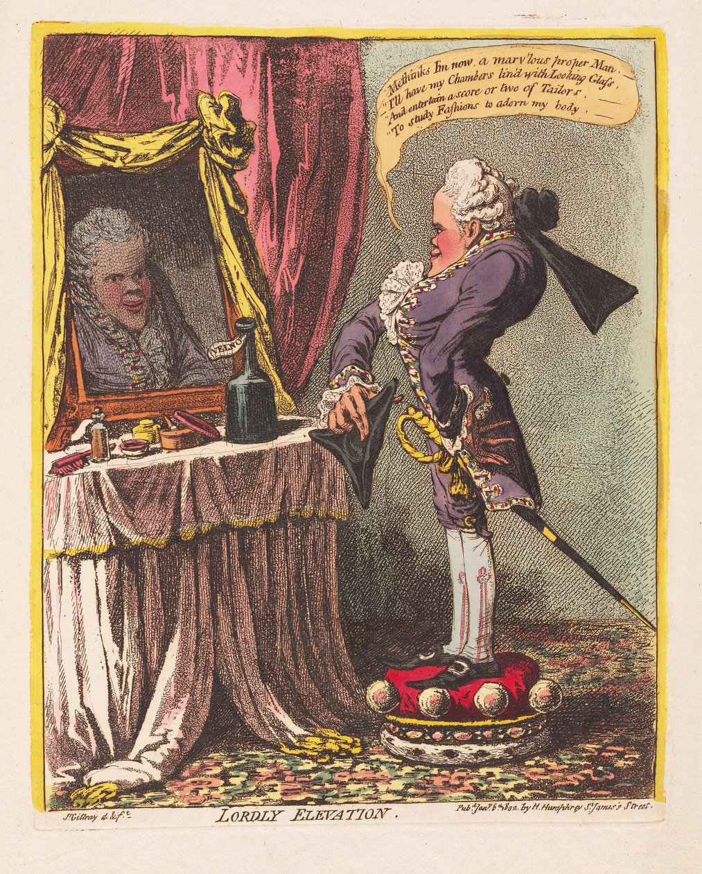 Lordly Elevation，酒吧。 1802（手工雕刻） 作者 詹姆斯·吉里