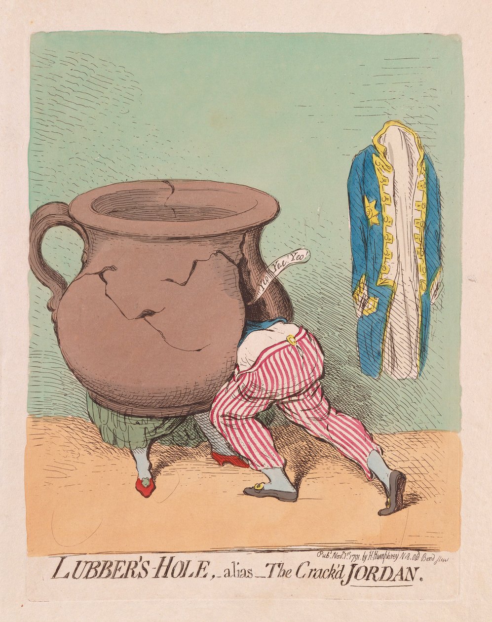 Lubbers Hole，alisa The Crackd Jordan，pub。 1791年（手工彩色雕刻） 作者 詹姆斯·吉里