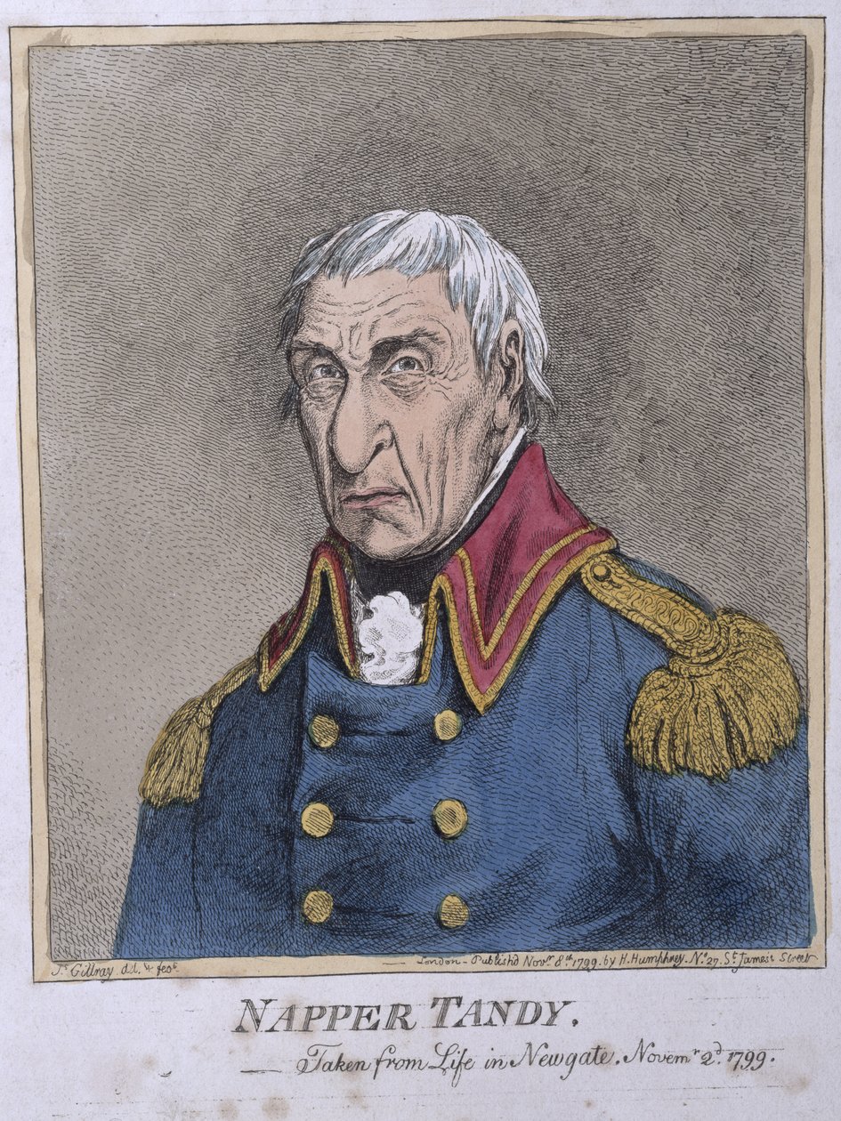 Napper Tandy（1740-1803）由Hannah Humphrey于1799年出版（手工蚀刻） 作者 詹姆斯·吉里