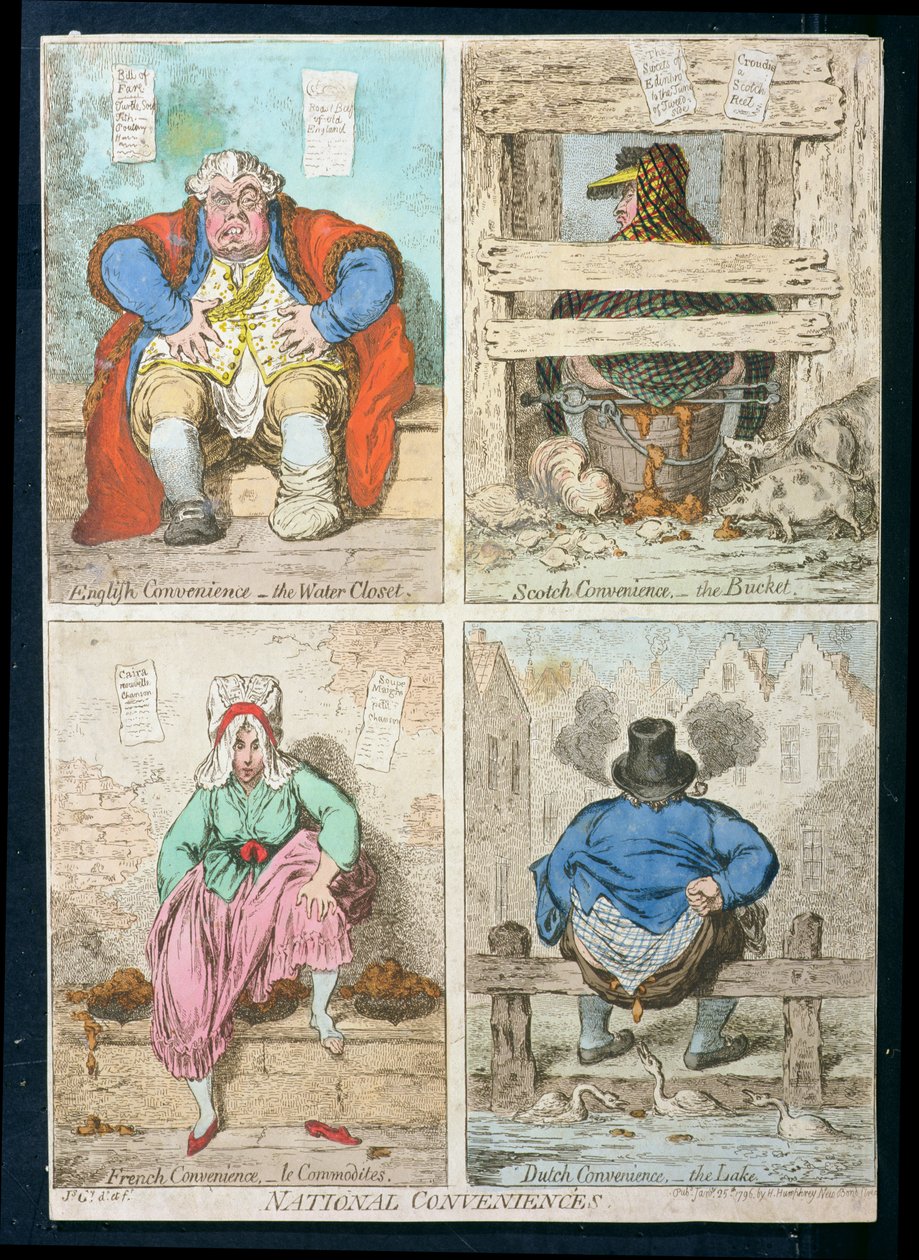 国家便利，汉娜·汉弗莱于1796年出版（手工彩色蚀刻） 作者 詹姆斯·吉里