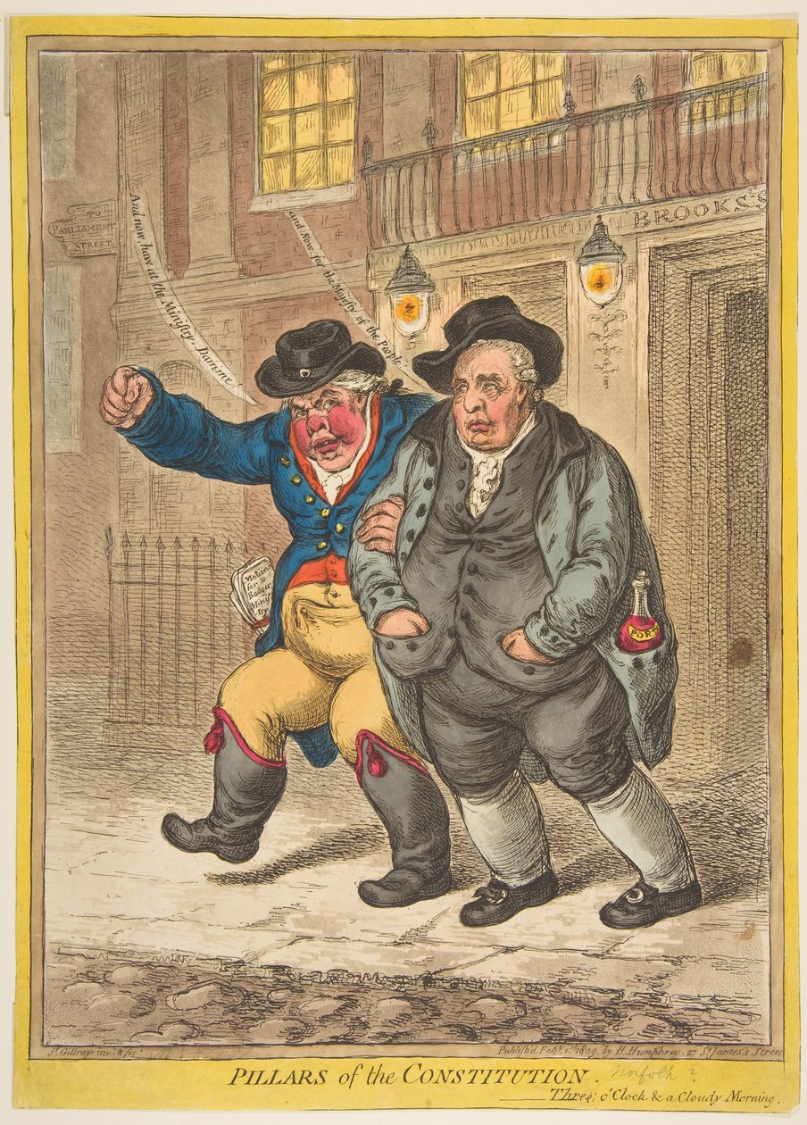 宪法支柱，1809年2月1日。 作者 詹姆斯·吉里
