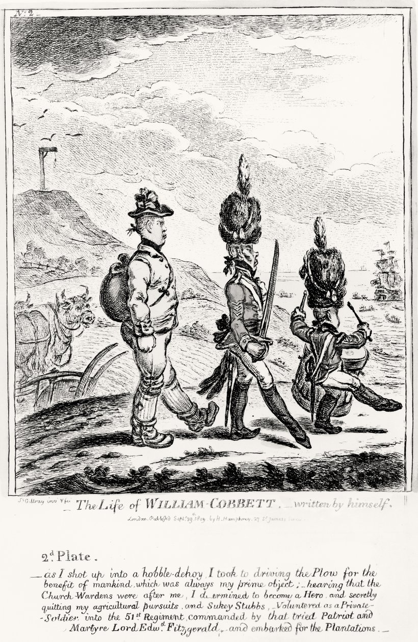 板块2，来自威廉·科贝特的生活，由他自己写，酒吧。作者：H。Humphrey，1809年 作者 詹姆斯·吉里