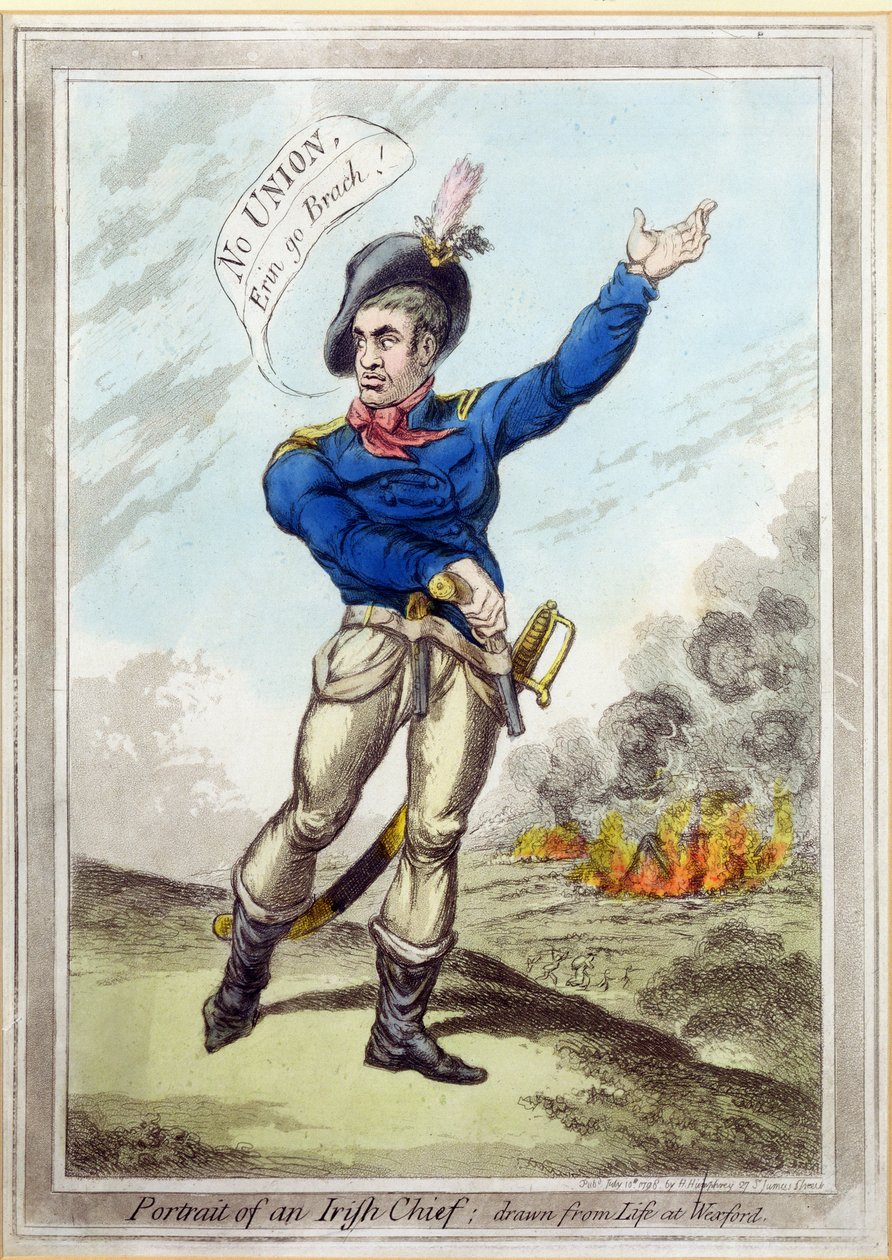 爱尔兰酋长的画像，从韦克斯福德，酒吧的生活中绘制。 H. Humphrey，1798年7月10日（见105459） 作者 詹姆斯·吉里