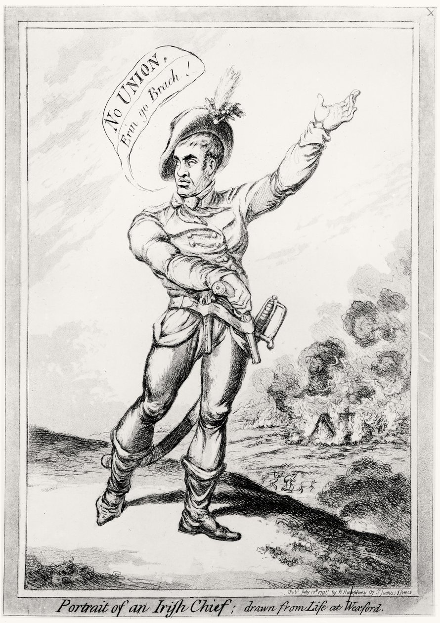 爱尔兰酋长的画像，从韦克斯福德，酒吧的生活中绘制。 H. Humphrey，1798年7月10日（见123751颜色） 作者 詹姆斯·吉里