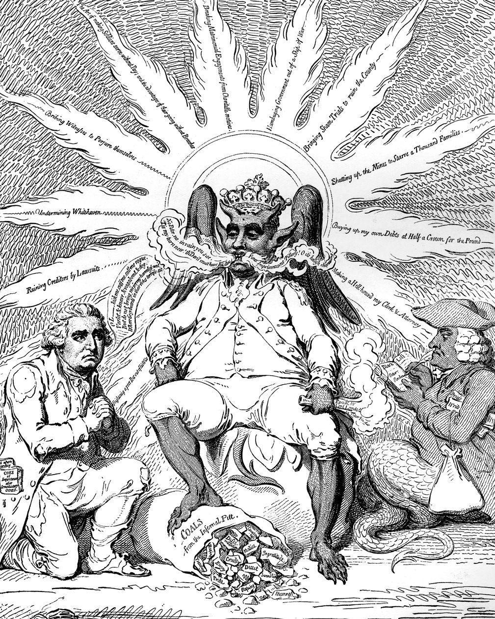 撒但以他所有的荣耀...，1792年。 作者 詹姆斯·吉里