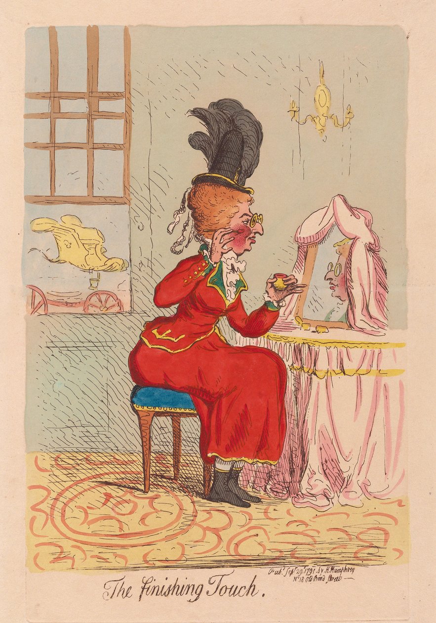 The Finishing Touch，酒吧。 1791年（手工雕刻） 作者 詹姆斯·吉里