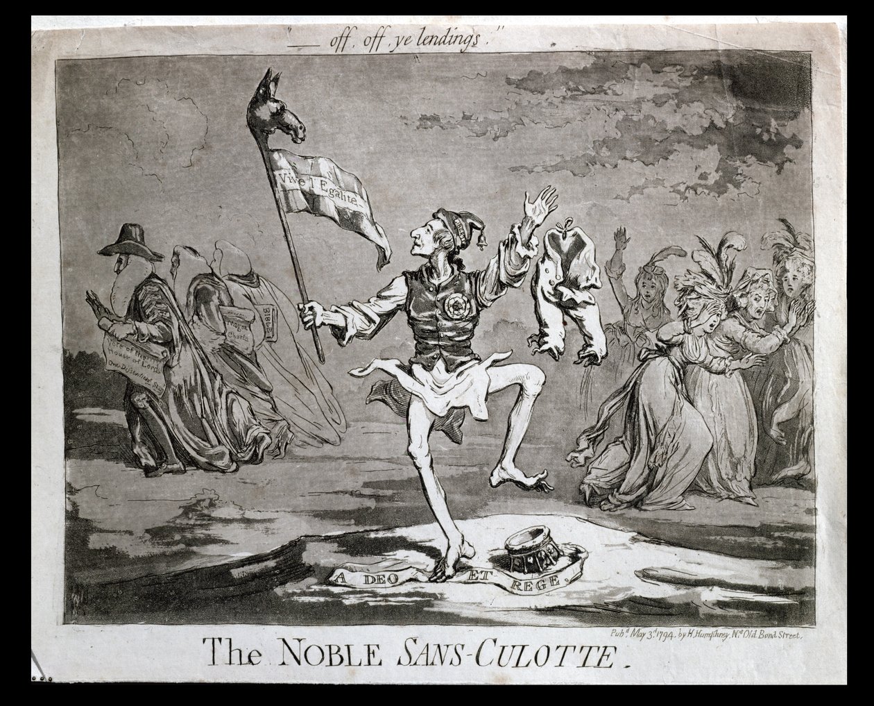 Noble Sans-Culotte，由Hannah Humphrey于1794年出版 作者 詹姆斯·吉里