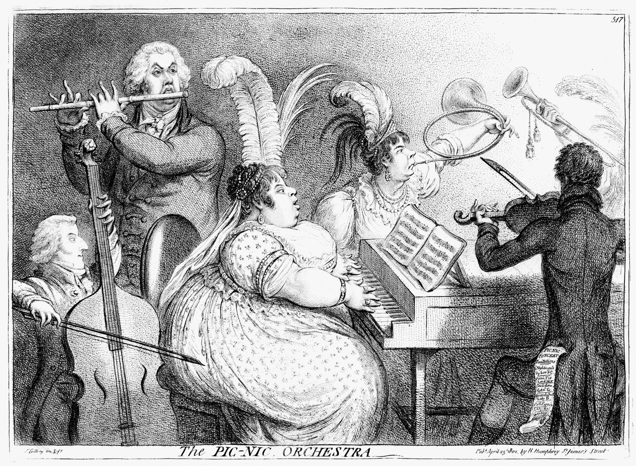 Pic-Nic乐团，詹姆斯·吉雷（James Gilray），1802年 作者 詹姆斯·吉里