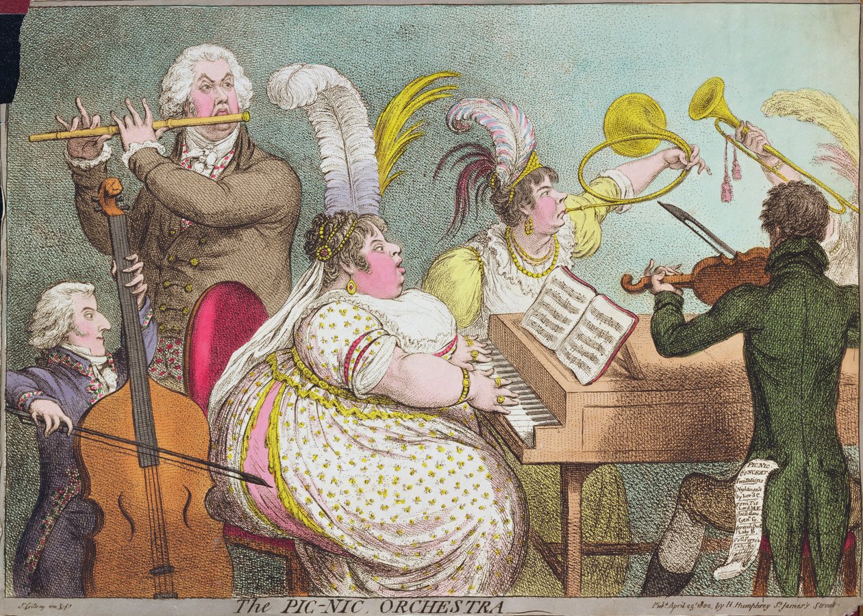 Pic-Nic Orchestra，酒吧。作者：Hannah Humphrey，1802 作者 詹姆斯·吉里