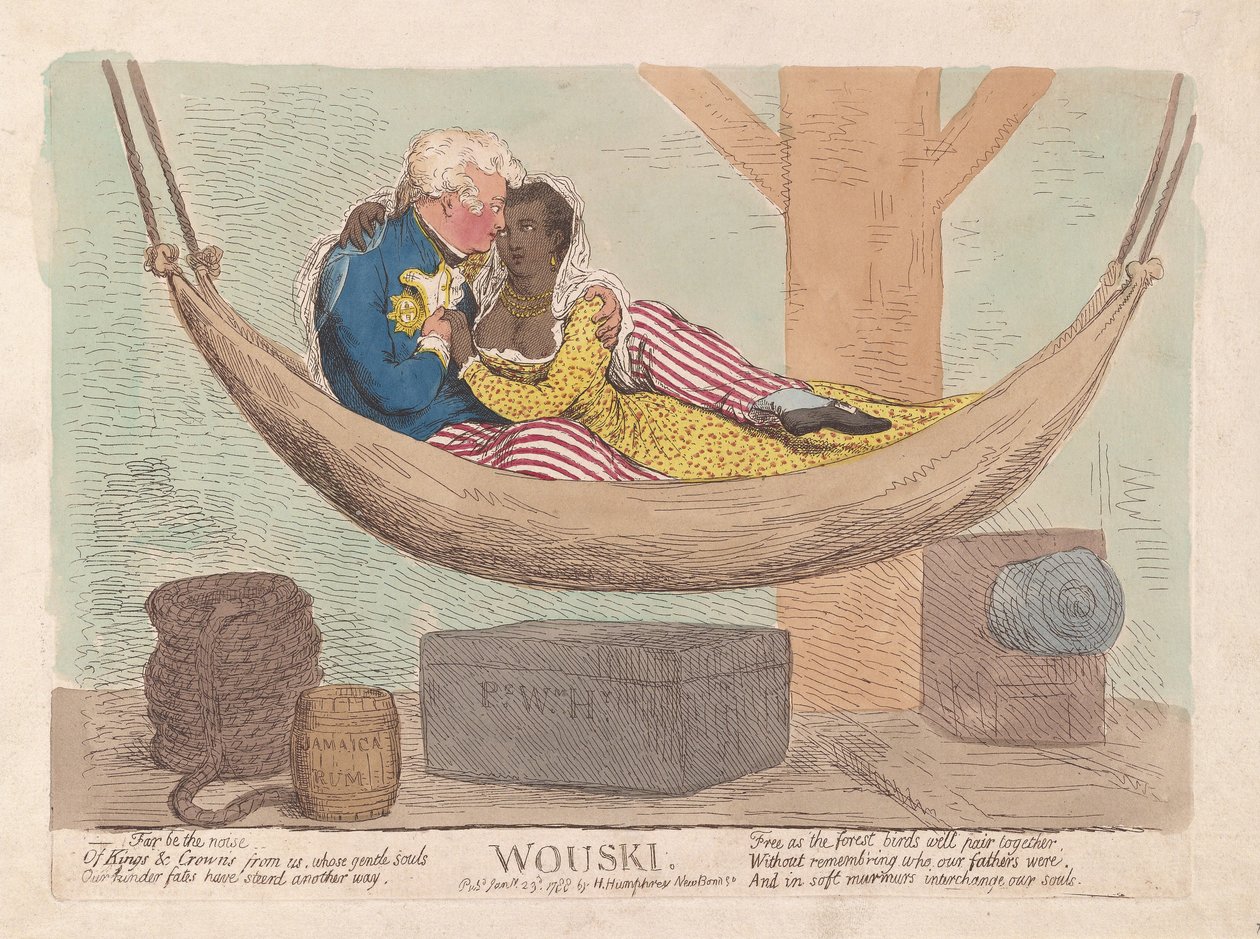Wouski，酒吧。 1788年（手工彩色雕刻） 作者 詹姆斯·吉里