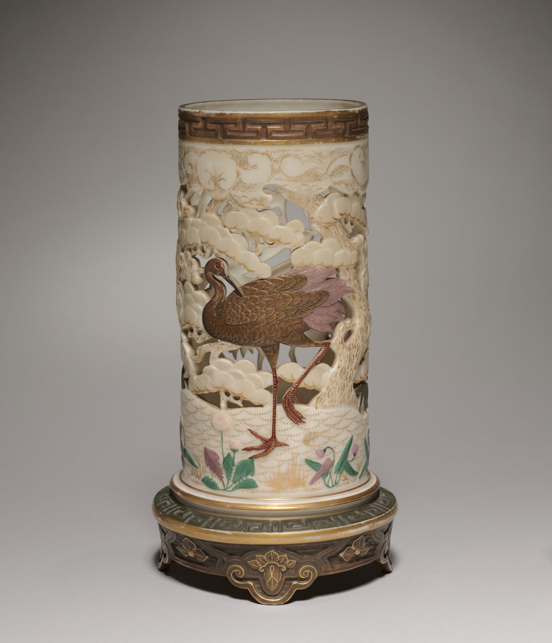 花瓶，制造商伍斯特瓷器厂，1873年 作者 詹姆斯·哈德利