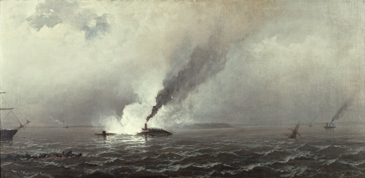 监视器和Merrimac，1874-75 作者 詹姆斯·汉密尔顿