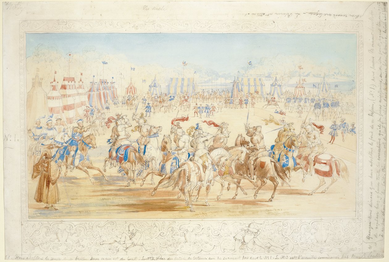 近战（第1号），1839年（铅笔和纸上的wc） 作者 詹姆斯·亨利·尼克松