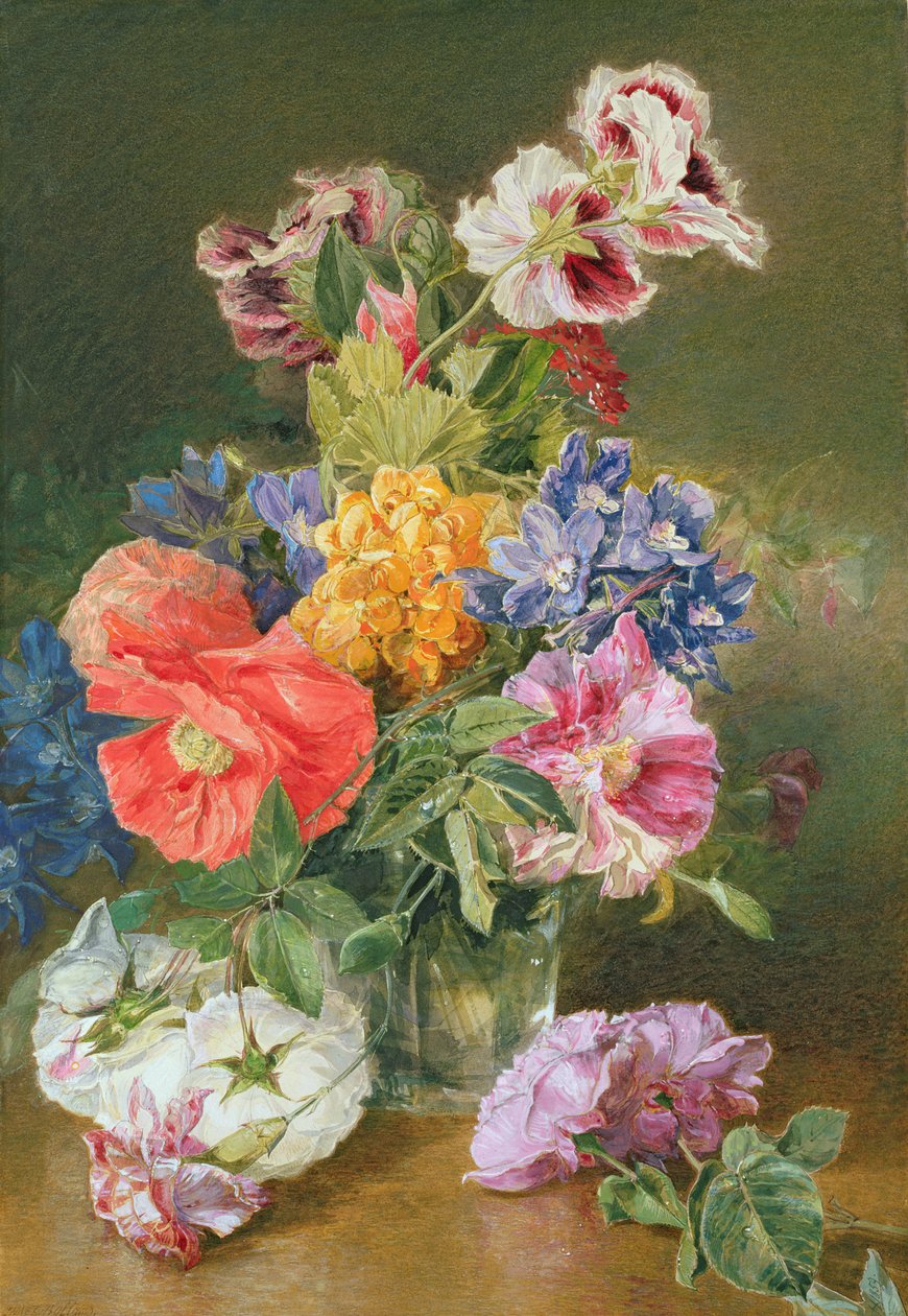 玫瑰，罂粟和Pelargonia 作者 詹姆斯·霍兰德