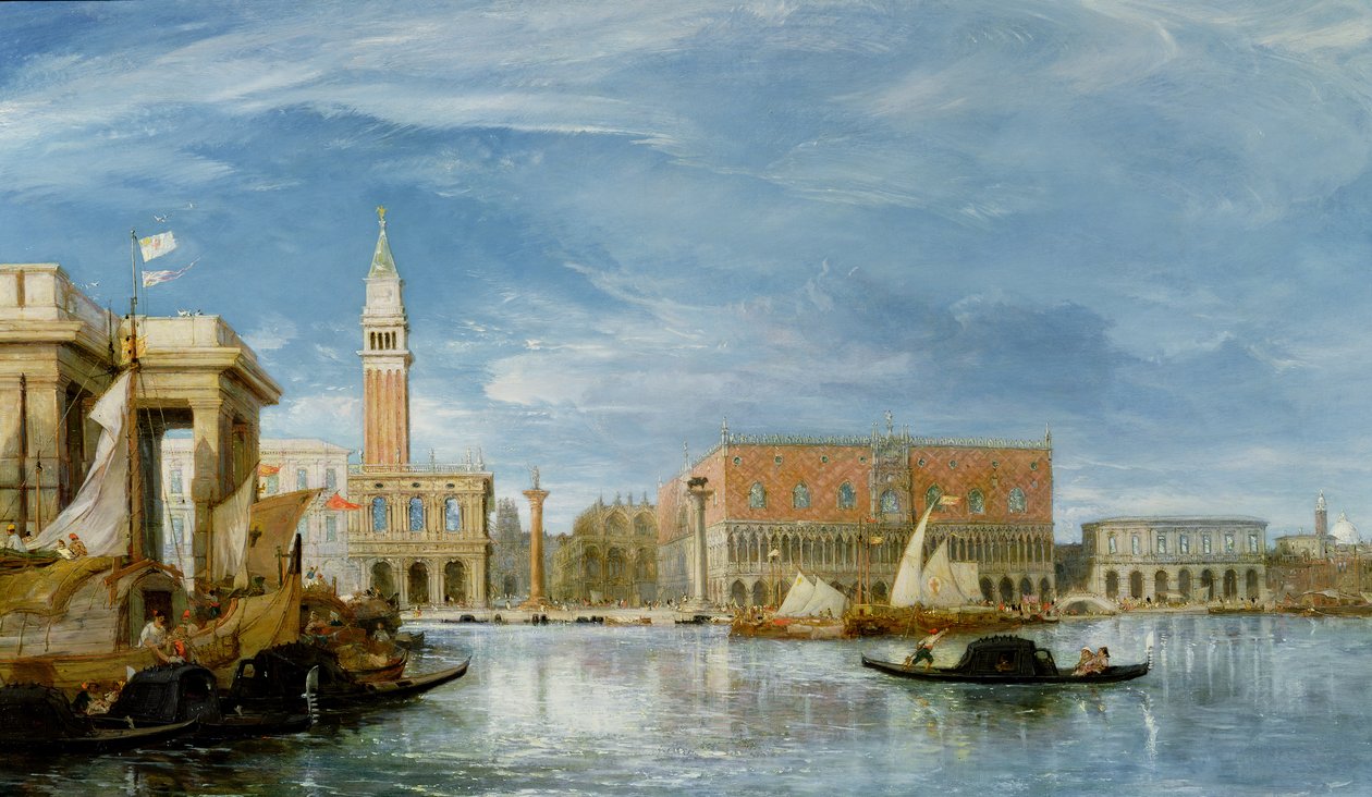 Molo和Palazzo Ducale的看法在威尼斯 作者 詹姆斯·霍兰德