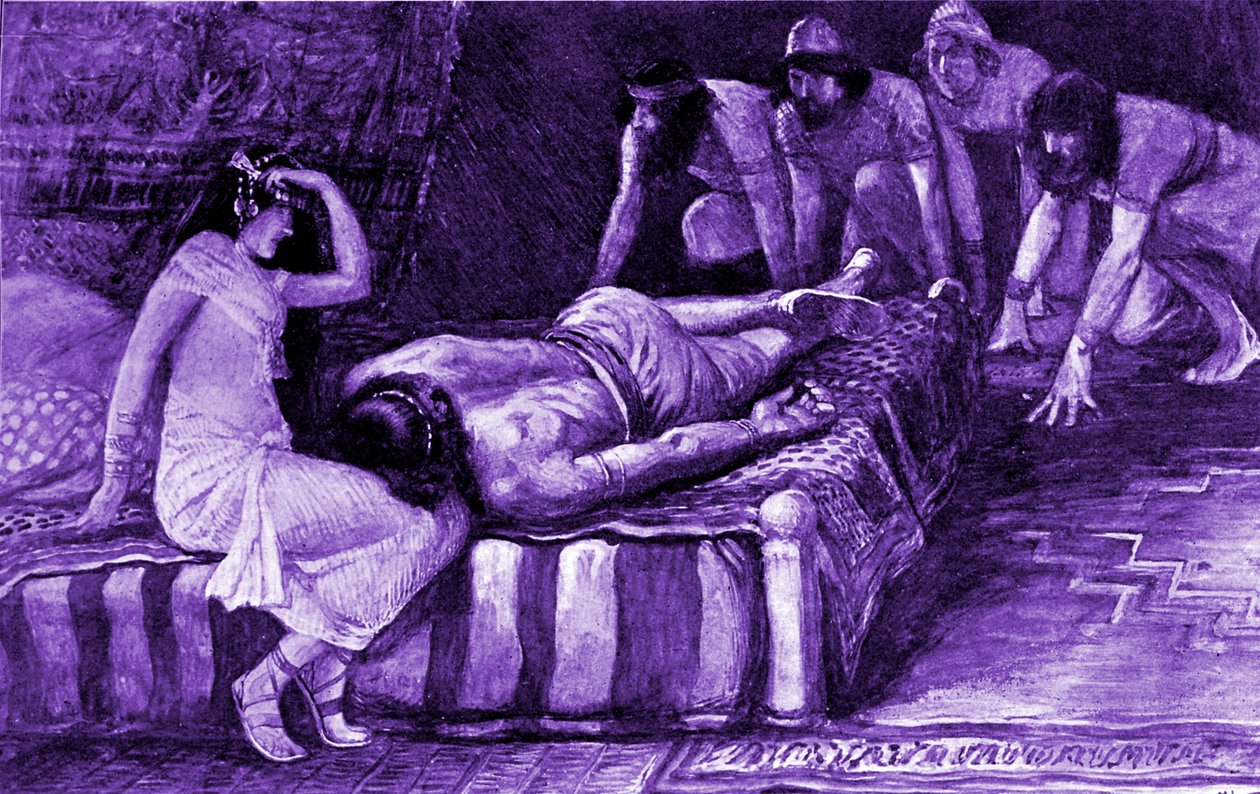 参孙被囚禁》，J-詹姆斯-蒂索特著--《圣经》。 作者 詹姆斯·雅克·约瑟夫（后）天梭