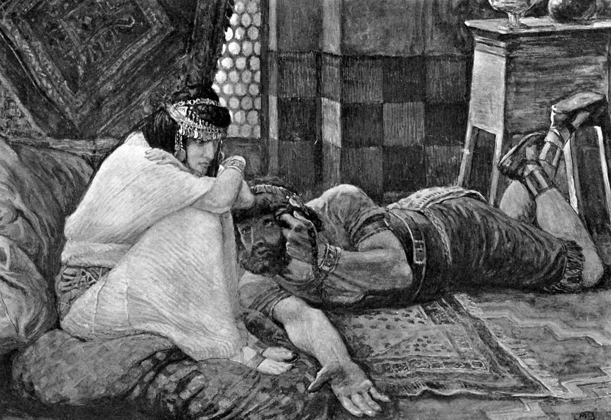 参孙向大利拉透露他的秘密--圣经 作者 詹姆斯·雅克·约瑟夫（后）天梭