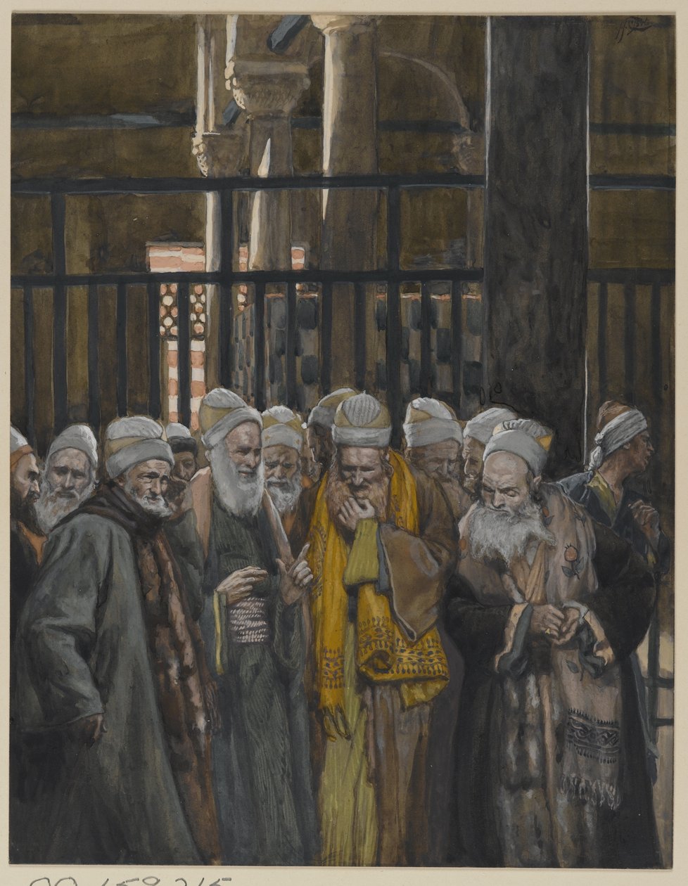 犹太人的阴谋，来自我们主耶稣基督的生命，1886-94（纸上有石墨） 作者 詹姆斯·雅克·约瑟夫·天梭