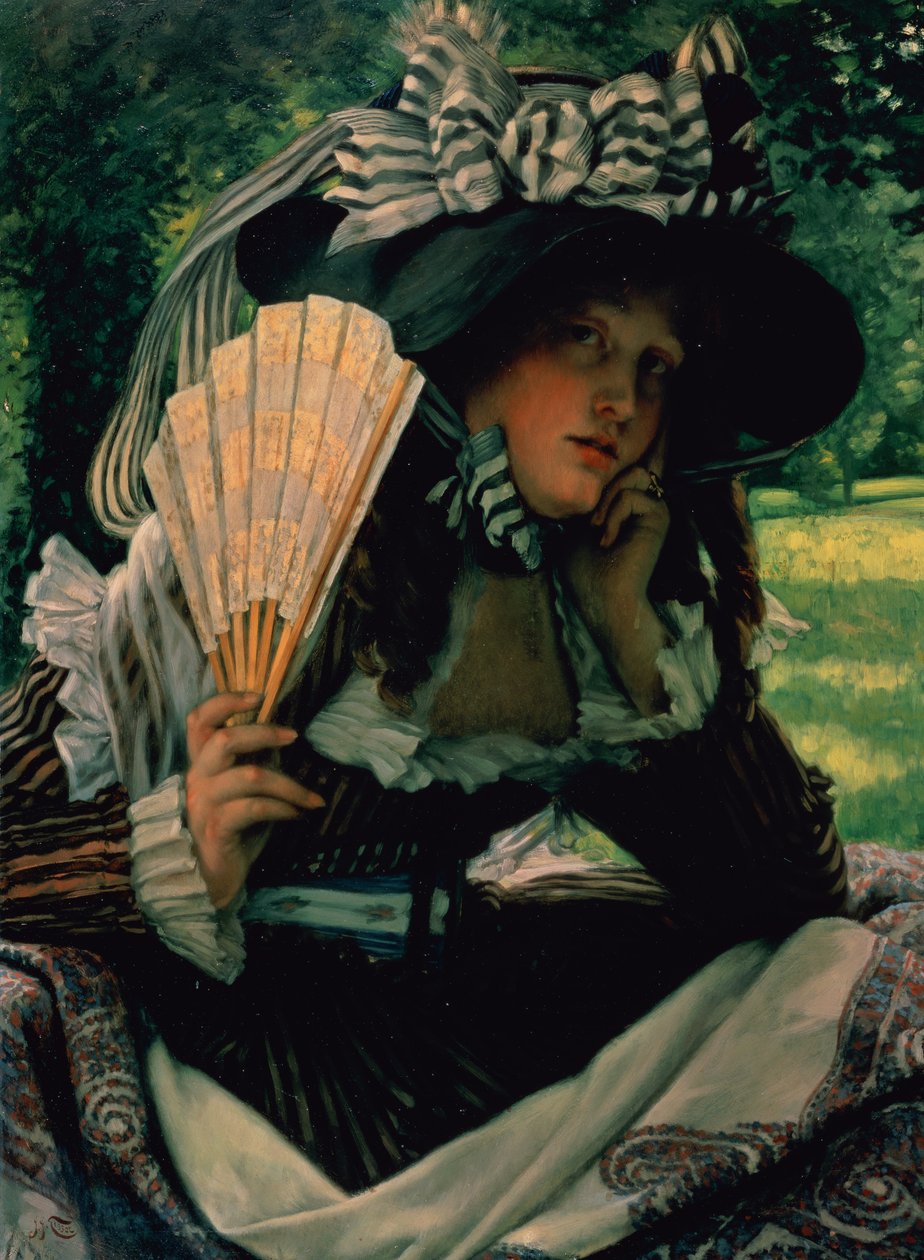 Girl with a Fan 作者 詹姆斯·雅克·约瑟夫·天梭