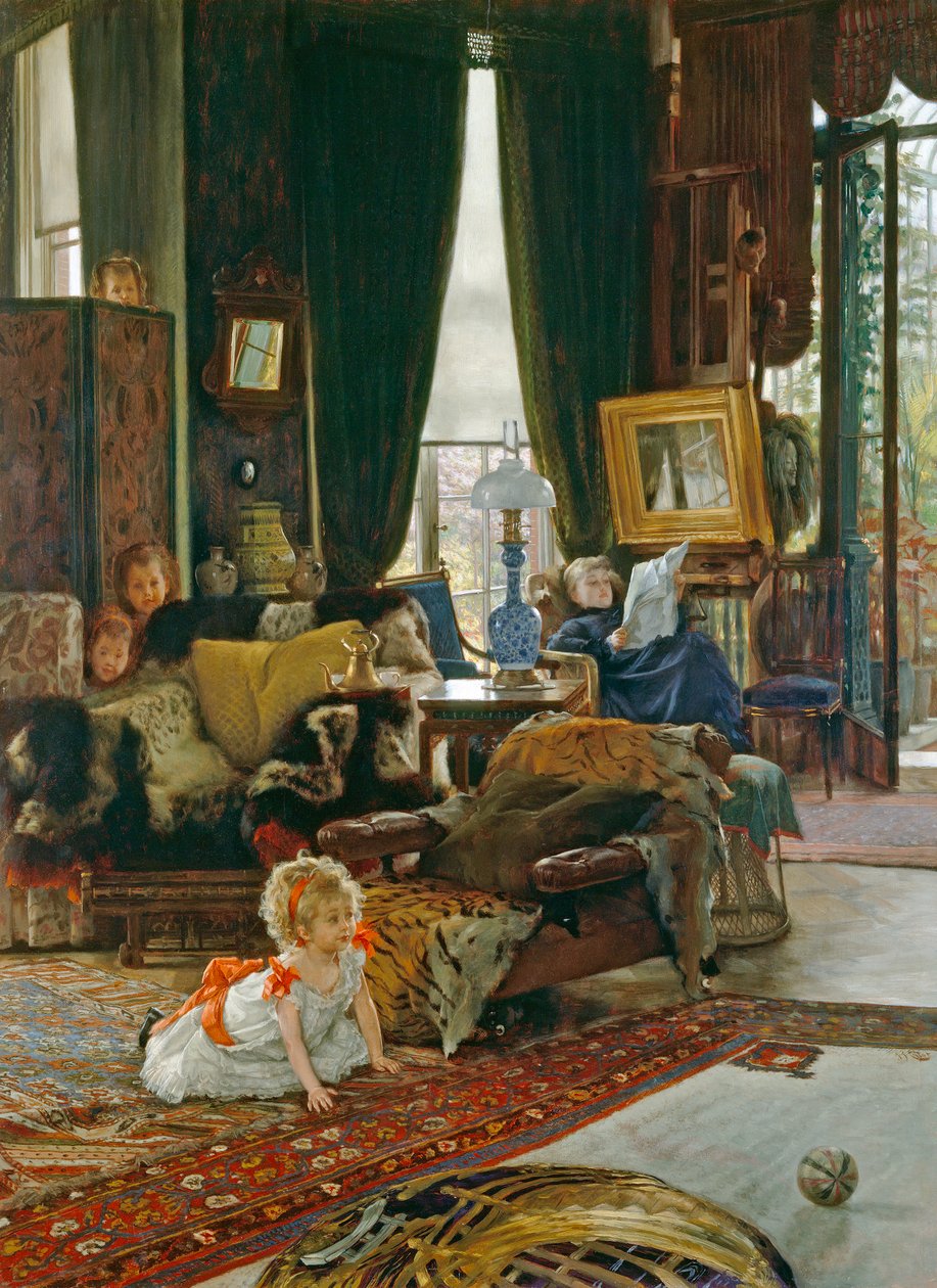 捉迷藏，c.1887（木油） 作者 詹姆斯·雅克·约瑟夫·天梭