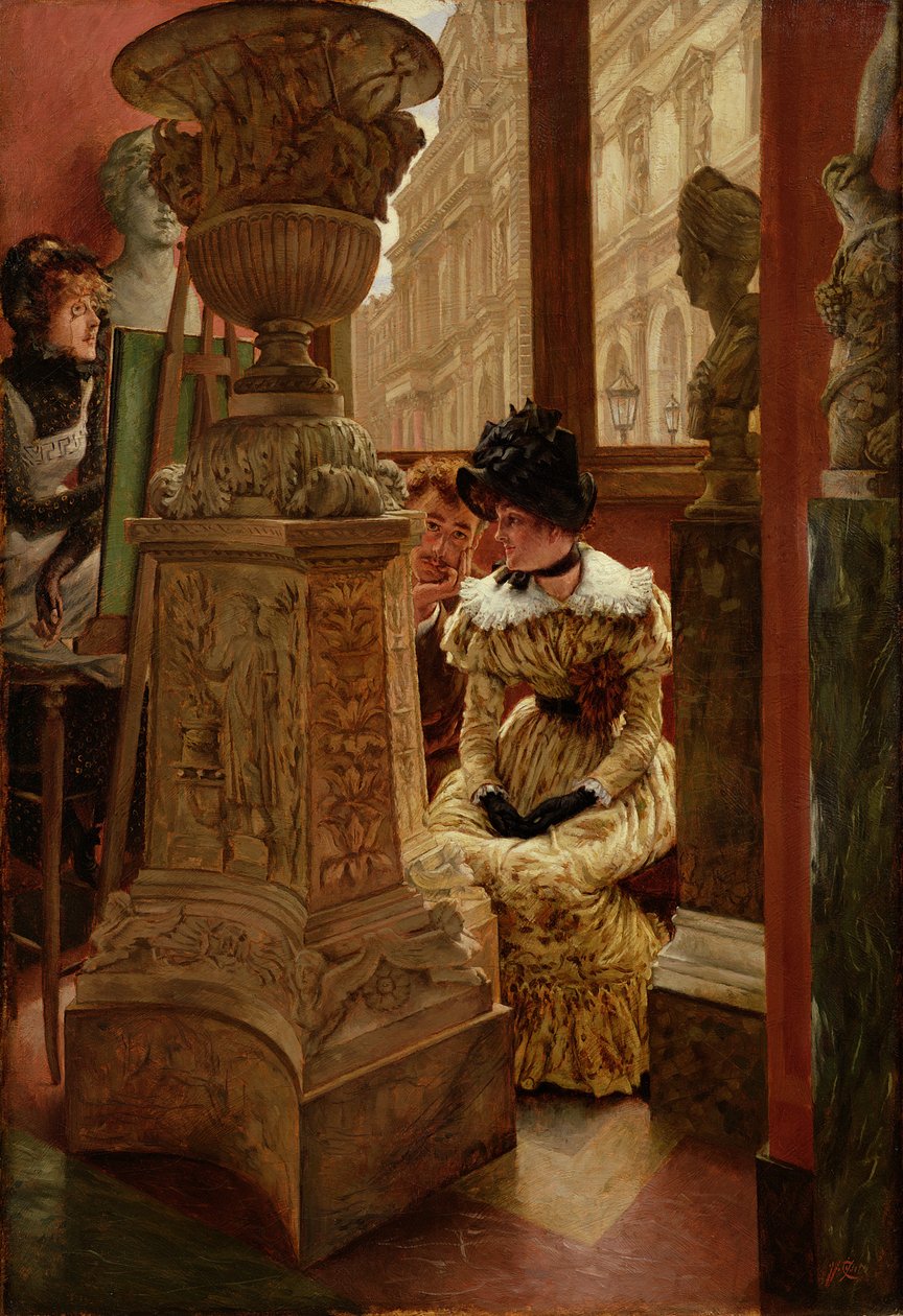 在卢浮宫（LEsthetique），1883-5 作者 詹姆斯·雅克·约瑟夫·天梭