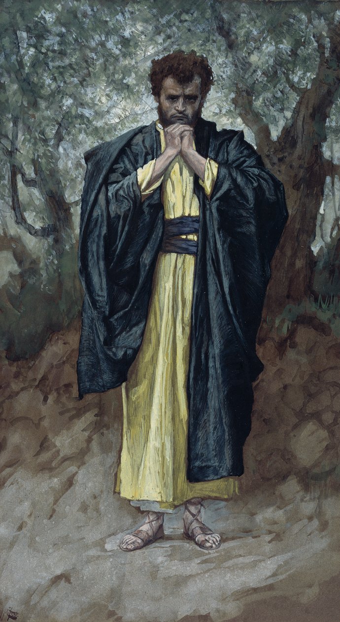 圣马太，基督生平的插图，c.1886-94（纸板上的水粉和水粉） 作者 詹姆斯·雅克·约瑟夫·天梭