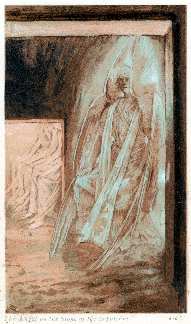 天使的墓碑上的天使，1897年 作者 詹姆斯·雅克·约瑟夫·天梭