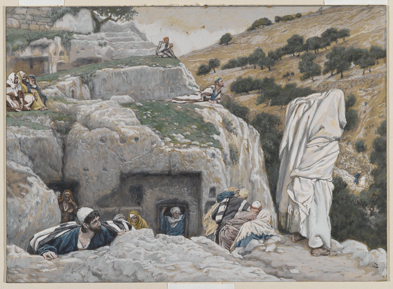 使徒隐藏的地方，从我们的主耶稣基督的生活插图，1886年至1986年（纸上石墨） 作者 詹姆斯·雅克·约瑟夫·天梭