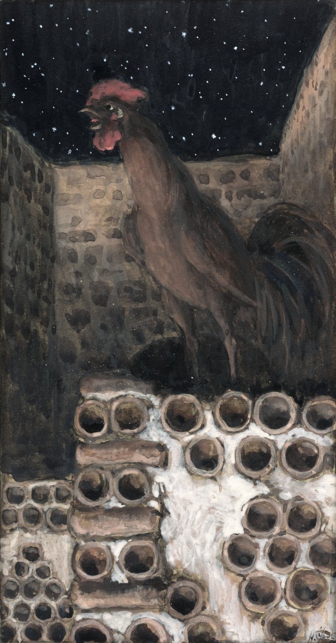 公鸡队员，基督生平的插图，c.1886-94（纸板上的水粉和水粉） 作者 詹姆斯·雅克·约瑟夫·天梭