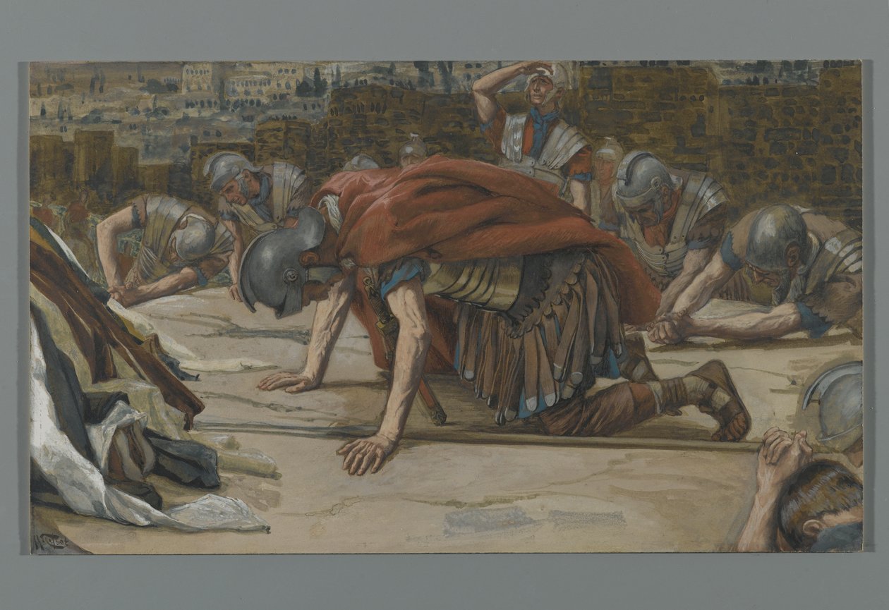 百夫长的忏悔，来自我们主耶稣基督的生命，1886-94（纸上有石墨） 作者 詹姆斯·雅克·约瑟夫·天梭