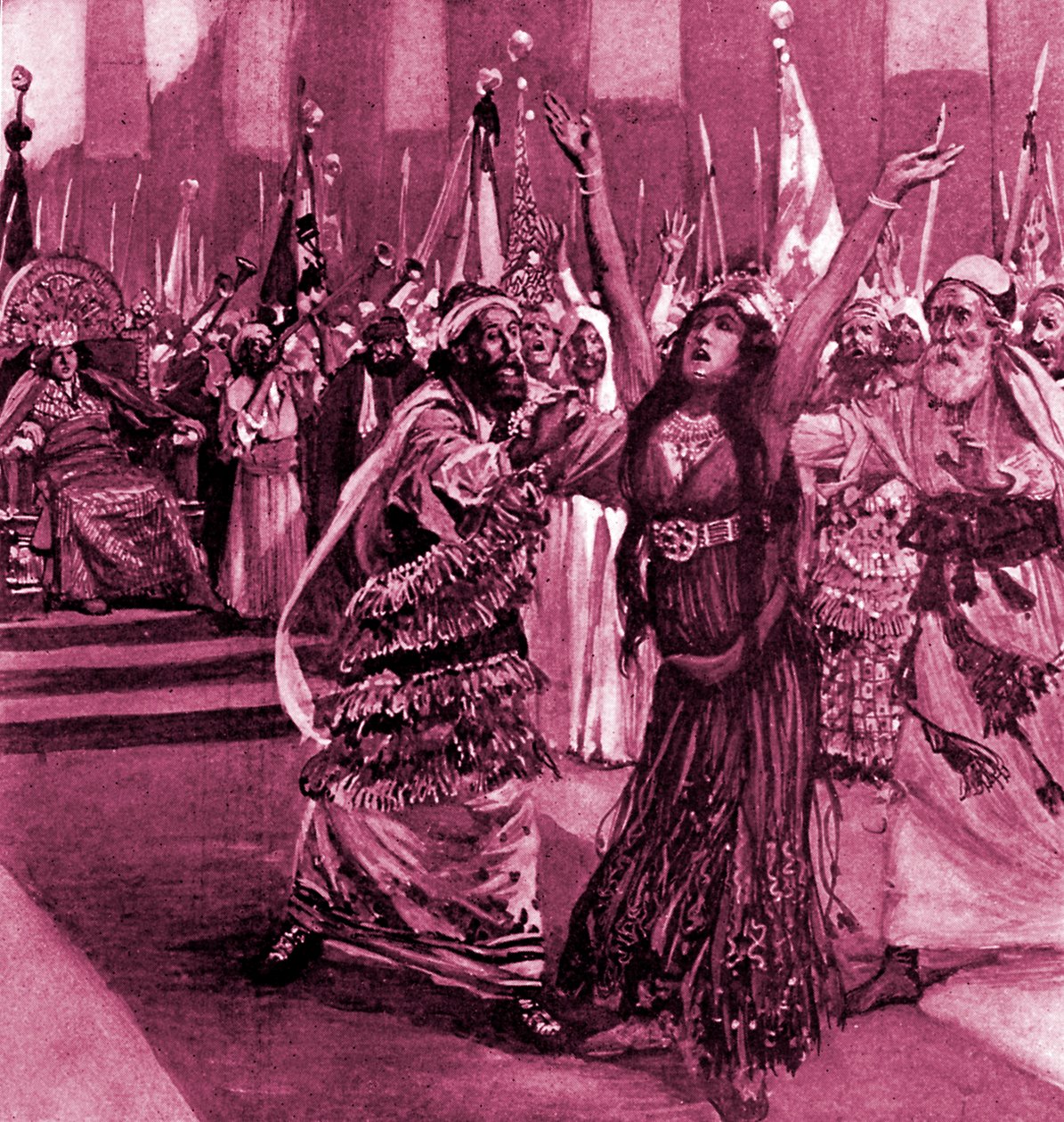 Athaliah和Joash by J James Tissot  -  Bible 作者 天梭之后的詹姆斯·雅克·约瑟夫