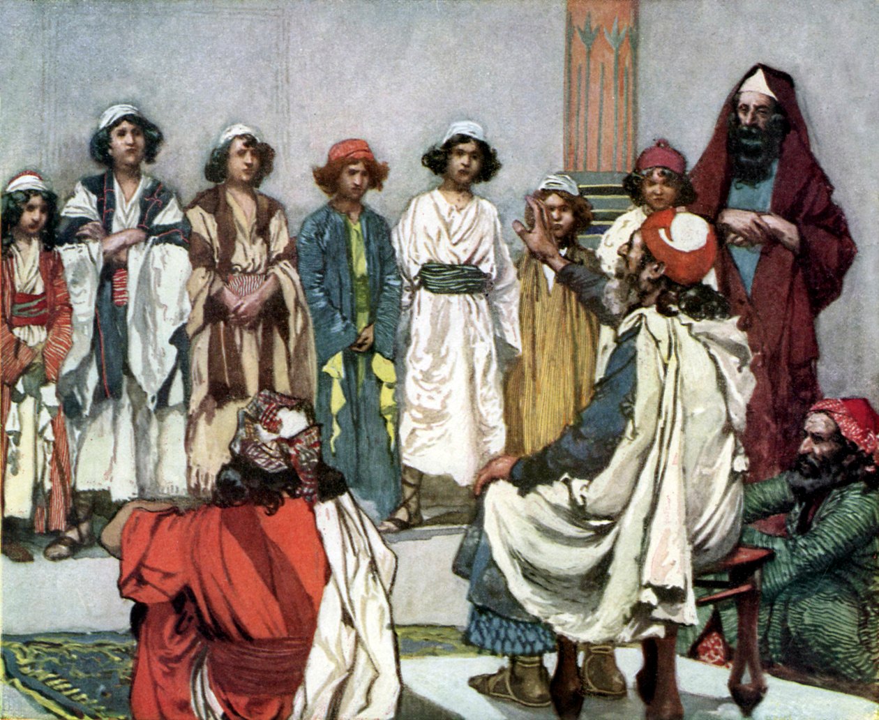 Jesse将他的儿子送给Samuel by Tissot -Bible 作者 天梭之后的詹姆斯·雅克·约瑟夫