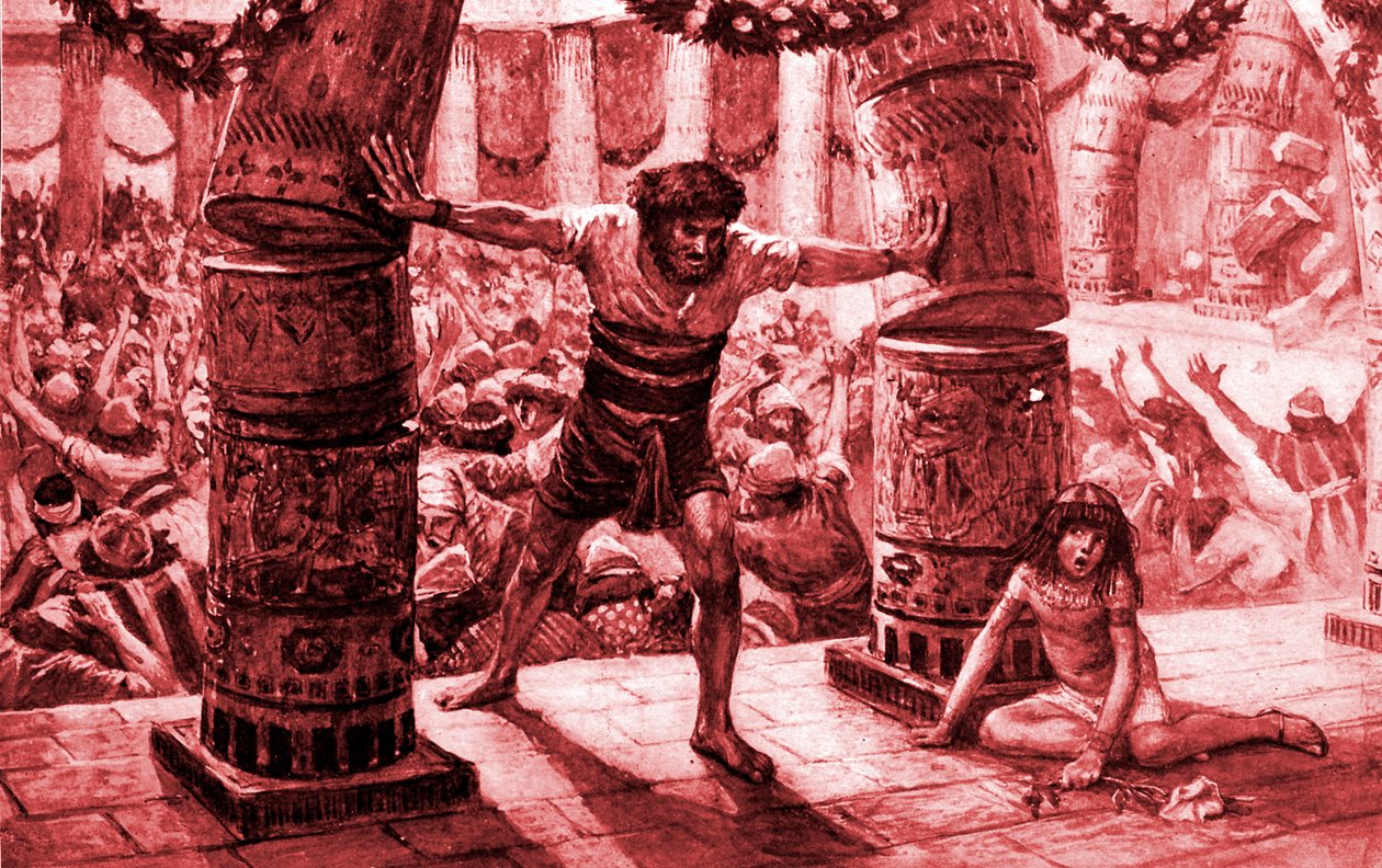 参孙放下了天梭 - 圣经的支柱 作者 天梭之后的詹姆斯·雅克·约瑟夫