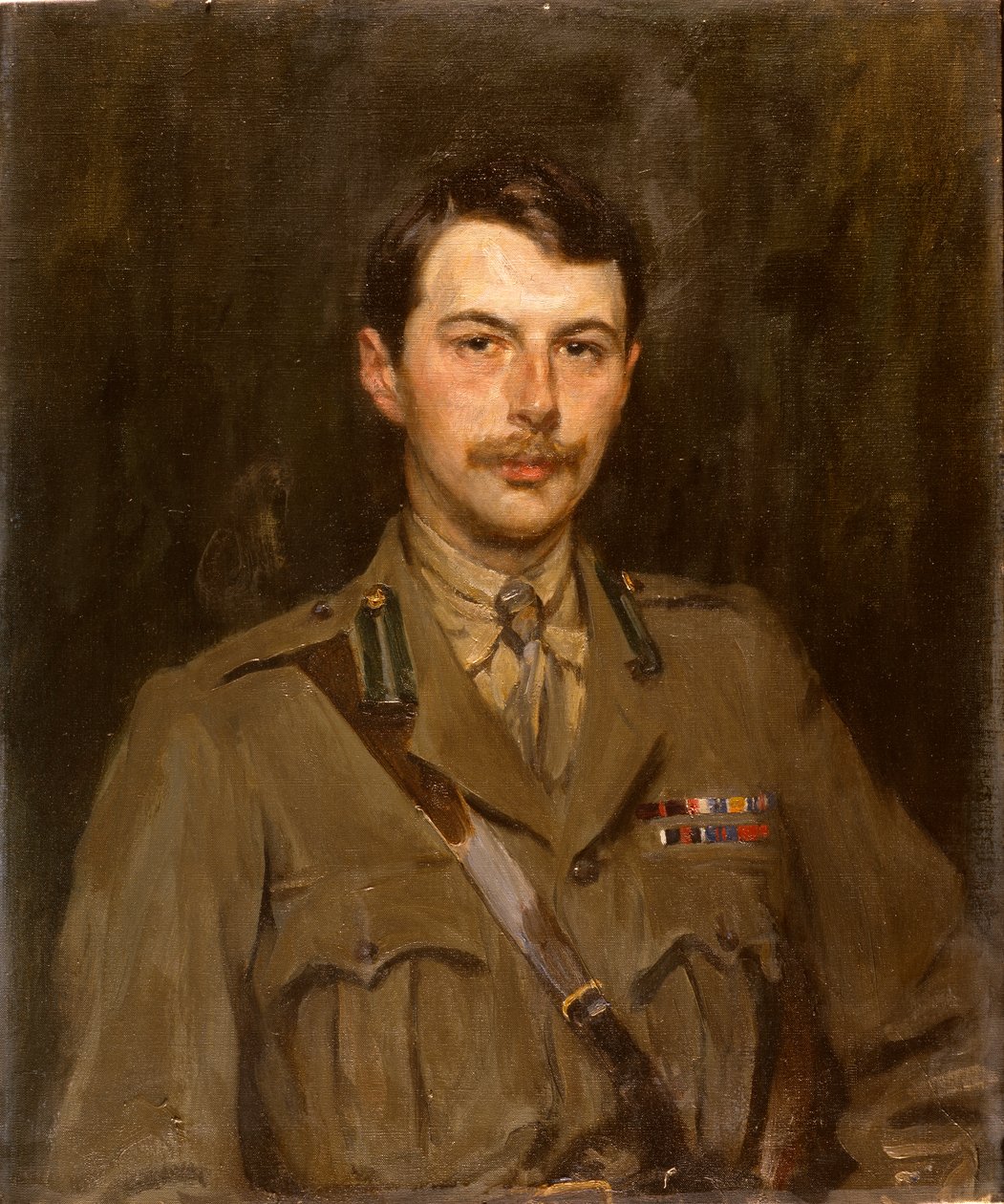 爱德华·卡文迪什 (Edward Cavendish) 的肖像，哈廷顿侯爵 (Marques of Hartington)，约 1918-20 年（布面油画） 作者 詹姆斯·杰布萨·香农