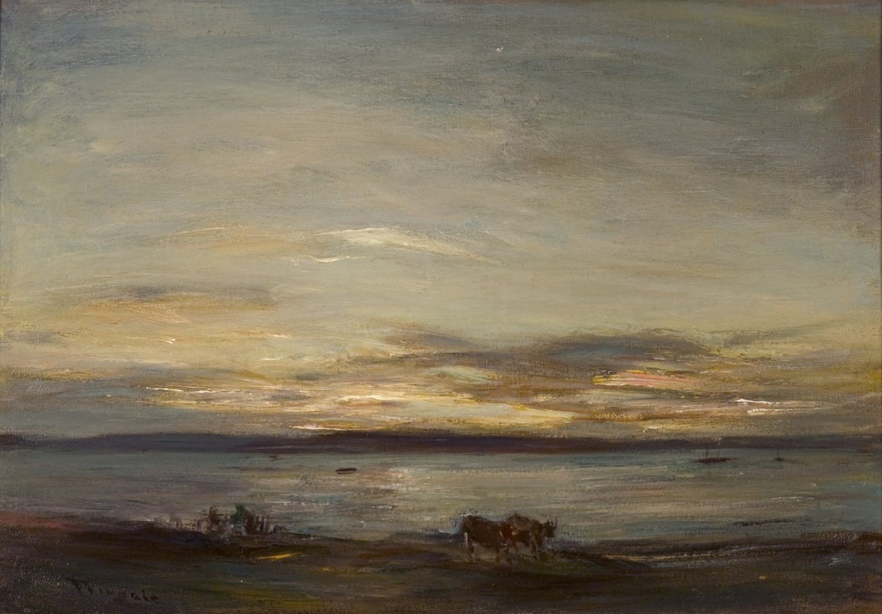 金色的夕阳，费尔利（布面油画） 作者 詹姆斯·劳顿·温盖特