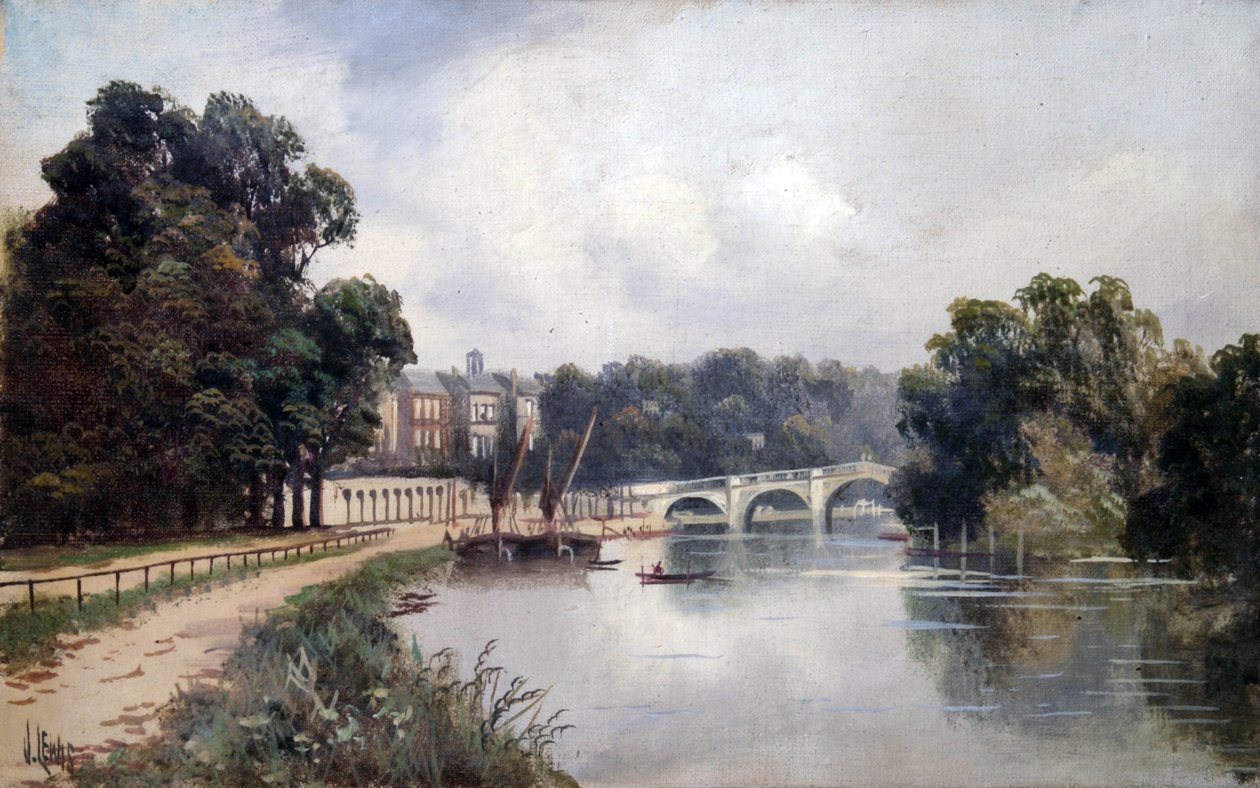 Cholmondeley Walk，望着里士满桥 作者 詹姆斯·刘易斯