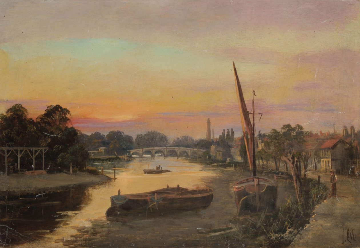 Kew at Sunset  -  Kew Bridge 作者 詹姆斯·刘易斯