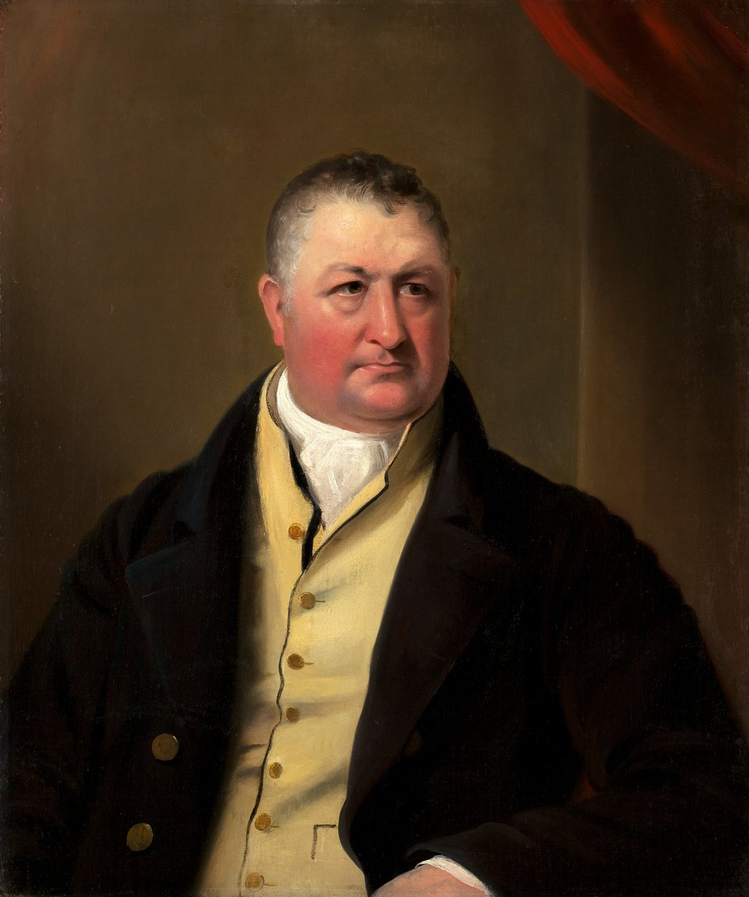 Samuel Horrocks的肖像，1820年 作者 詹姆斯·朗斯代尔