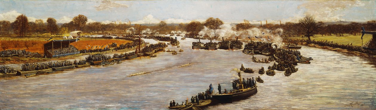 牛津和剑桥划船比赛，1879年，1880年 作者 詹姆斯·麦克白