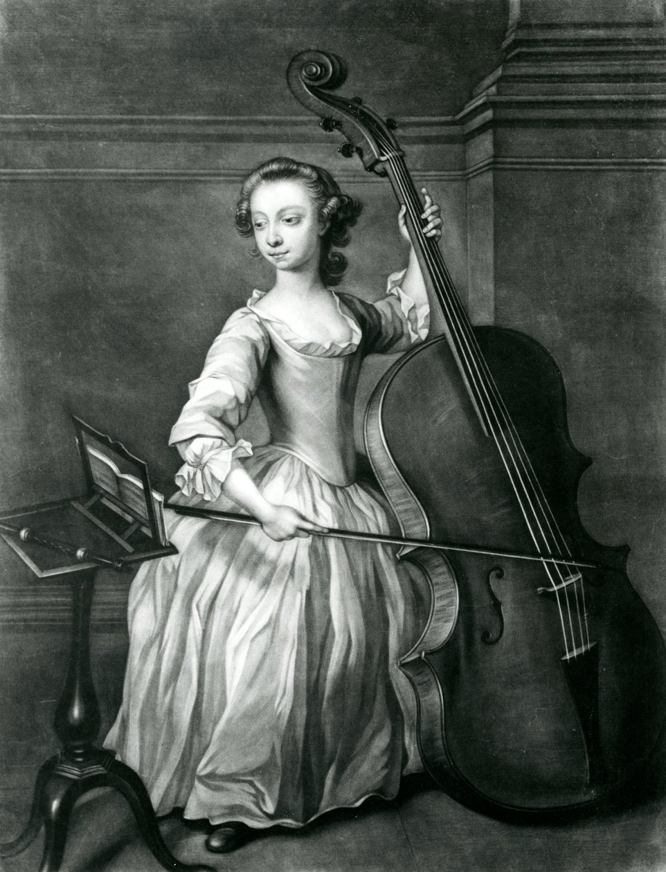 Benjamin Hallett（mezzotint）的肖像 作者 詹姆斯·麦卡德尔
