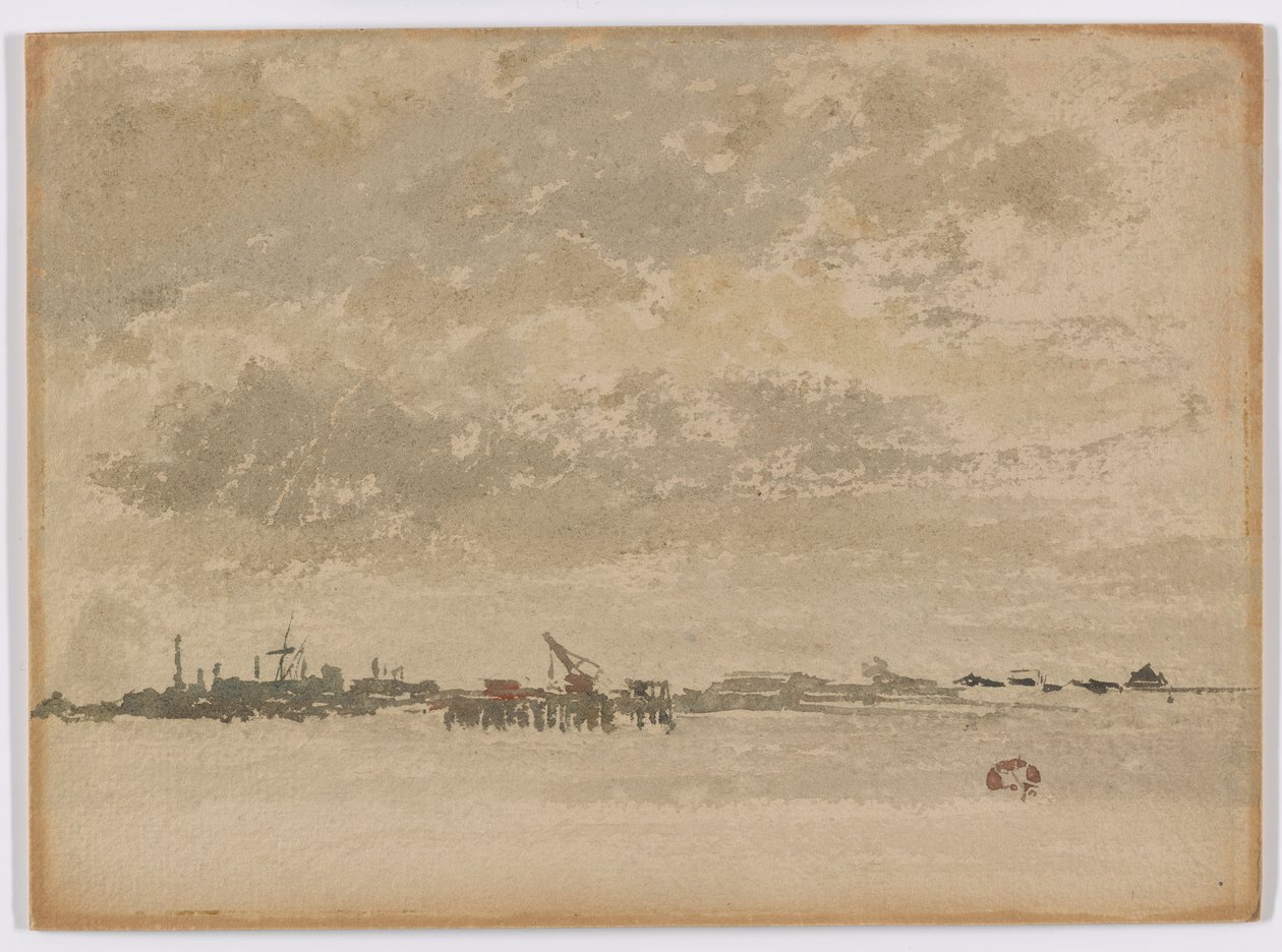 灰色和银色-Purfleet 作者 詹姆斯·阿博特·麦克尼尔·惠斯勒