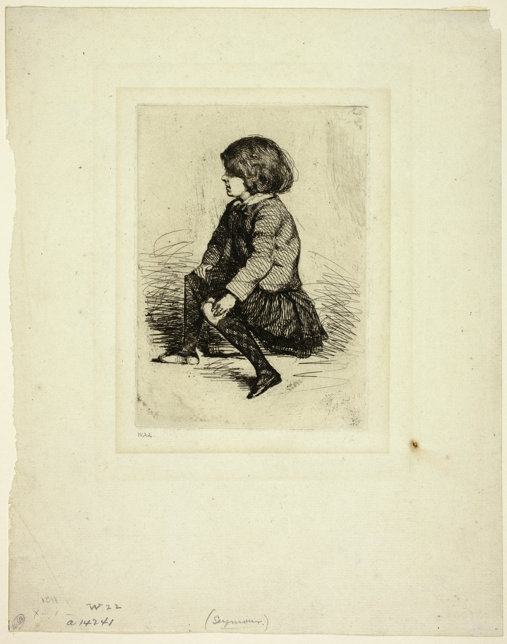 Seymour Haden, Jr, Seymour Haden, Seated 作者 詹姆斯·阿博特·麦克尼尔·惠斯勒