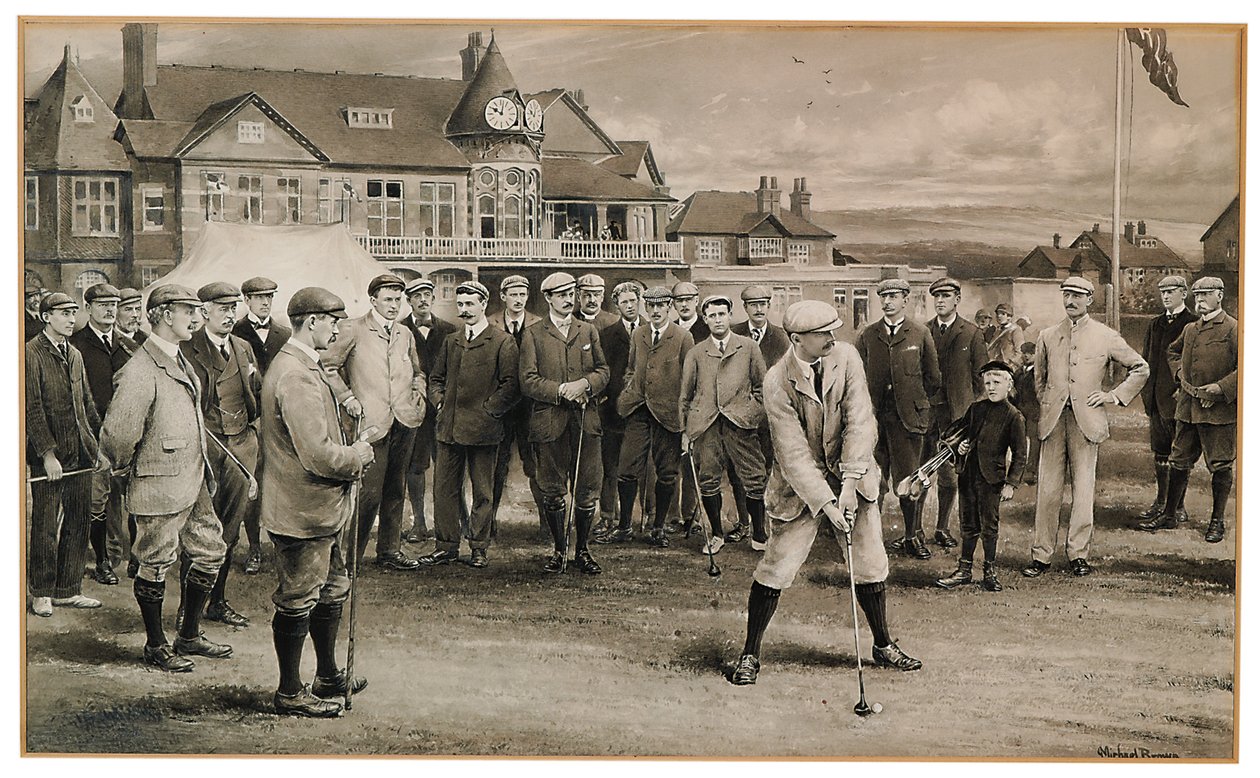 The International Golf Match of 1902 (pencil & grey wash on paper) (see also 2413665)   1417947   zh       chinese Successfully Translated  Original: Battle of Legnano, 29 May 1176, c.1860 (oil on canvas) Translat: Battle of Legnano, 29 May 1176, c.1860 (o 作者 詹姆斯·迈克尔·布朗