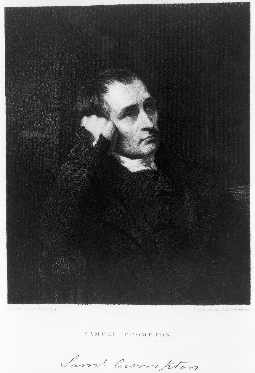 塞缪尔·克伦普顿（Samuel Crompton），English子的英国发明者，c1880年代 作者 詹姆斯·莫里森