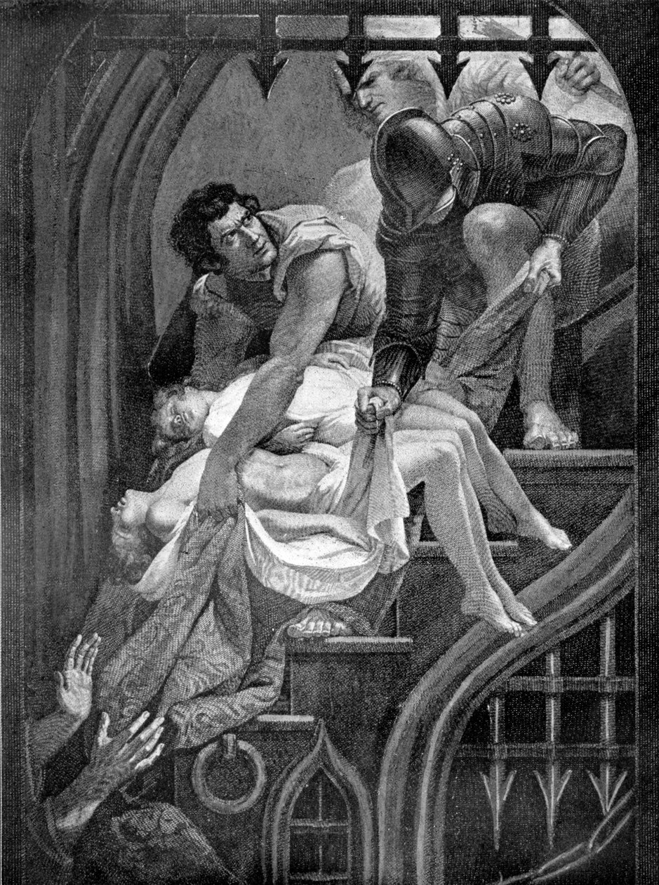 爱德华四世子女谋杀案》，约 1900 年（雕刻） 作者 詹姆斯·诺斯科特