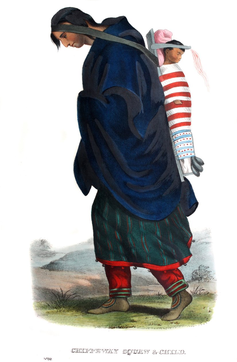 Chippeway（Ojibwe）妇女和儿童 作者 詹姆斯·奥托·刘易斯