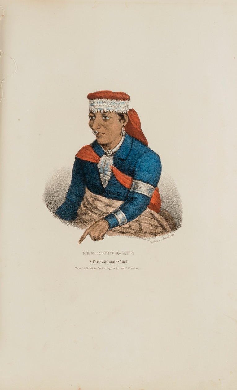 KEE-O-TUCK-KEE; A Pottowattomie Chief，摘自《原住民作品集 作者 詹姆斯·奥托·刘易斯